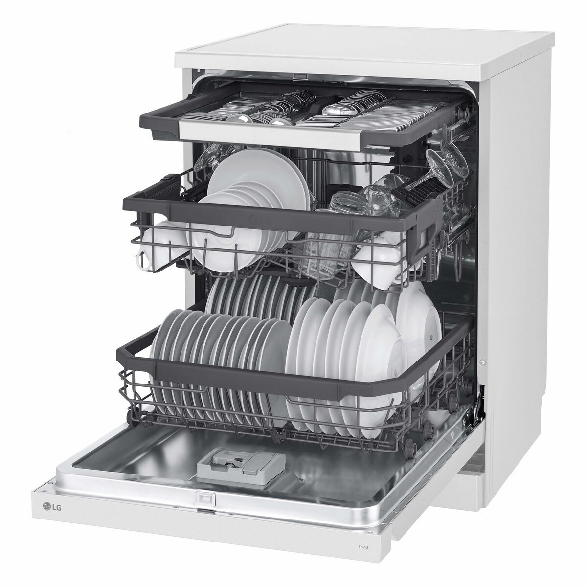 Máquina de Lavar Loiça LG DF355FW Inverter Direct Drive™ Quad Wash™ de 14 Conjuntos e 60 cm - Branco Branco-8