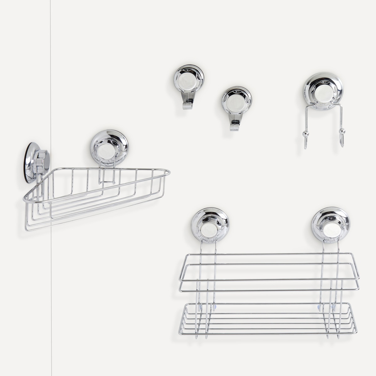 Percha doble de  baño Milos El Corte Inglés Cromo-3