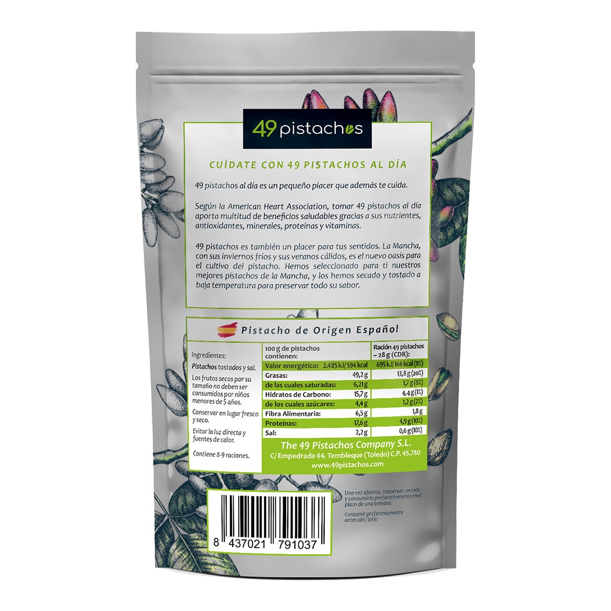 Pistacho manchego tostado Premium 49 Pistachos 2
