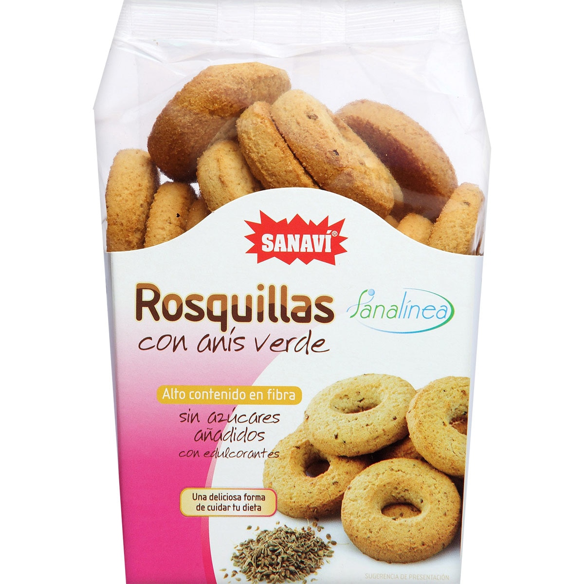 Sanalínea rosquillas con anís verde sin azúcares añadidos envase 150 g