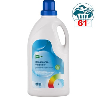 detergente líquido para ropa blanca y de color botella 61 dosis - El Corte Ingles