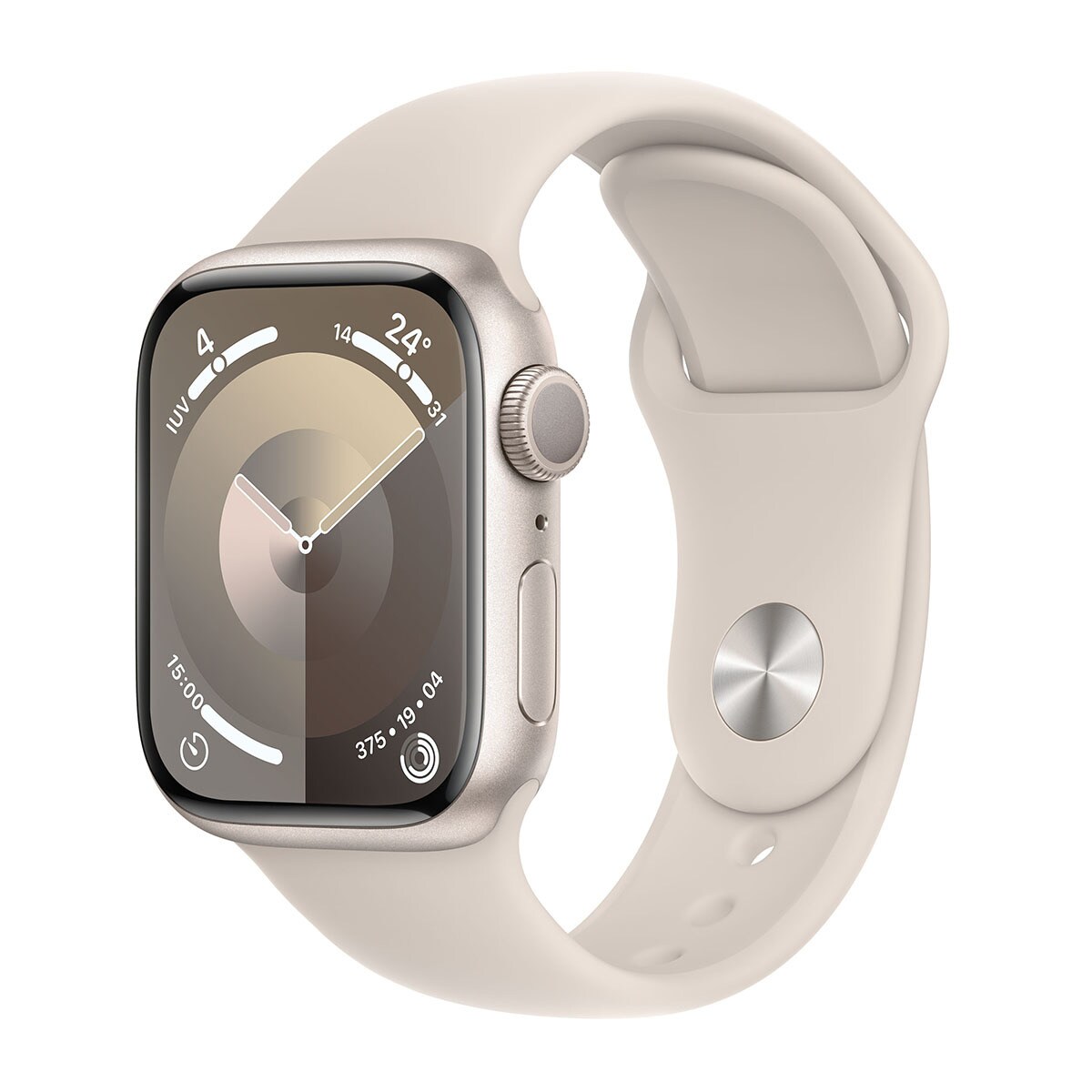 Apple Watch Series 9 GPS 41 mm aluminium étoile avec bracelet étoile M/L