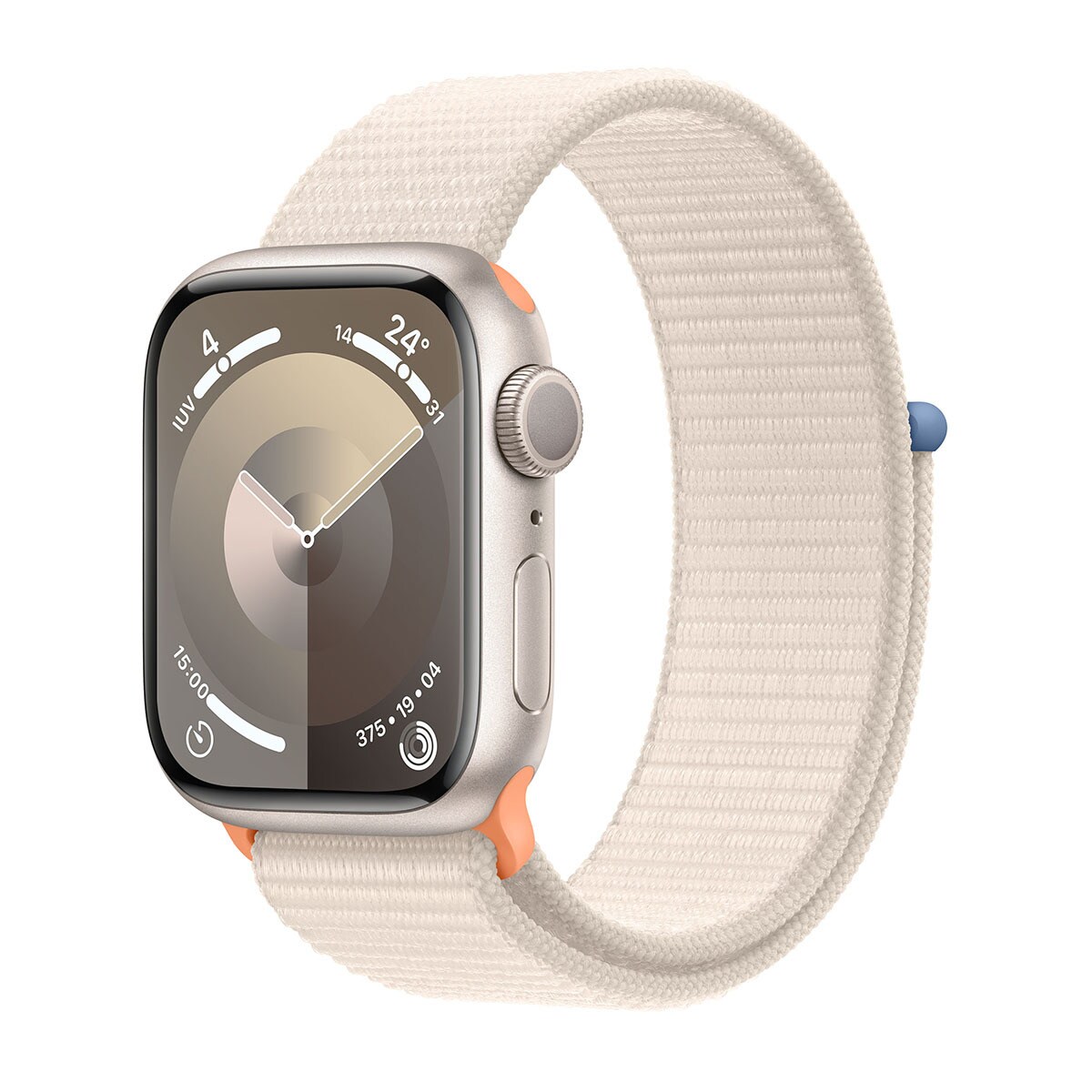Apple Watch Series 9 GPS 41 mm aluminium étoile avec bracelet étoile Sport Loop