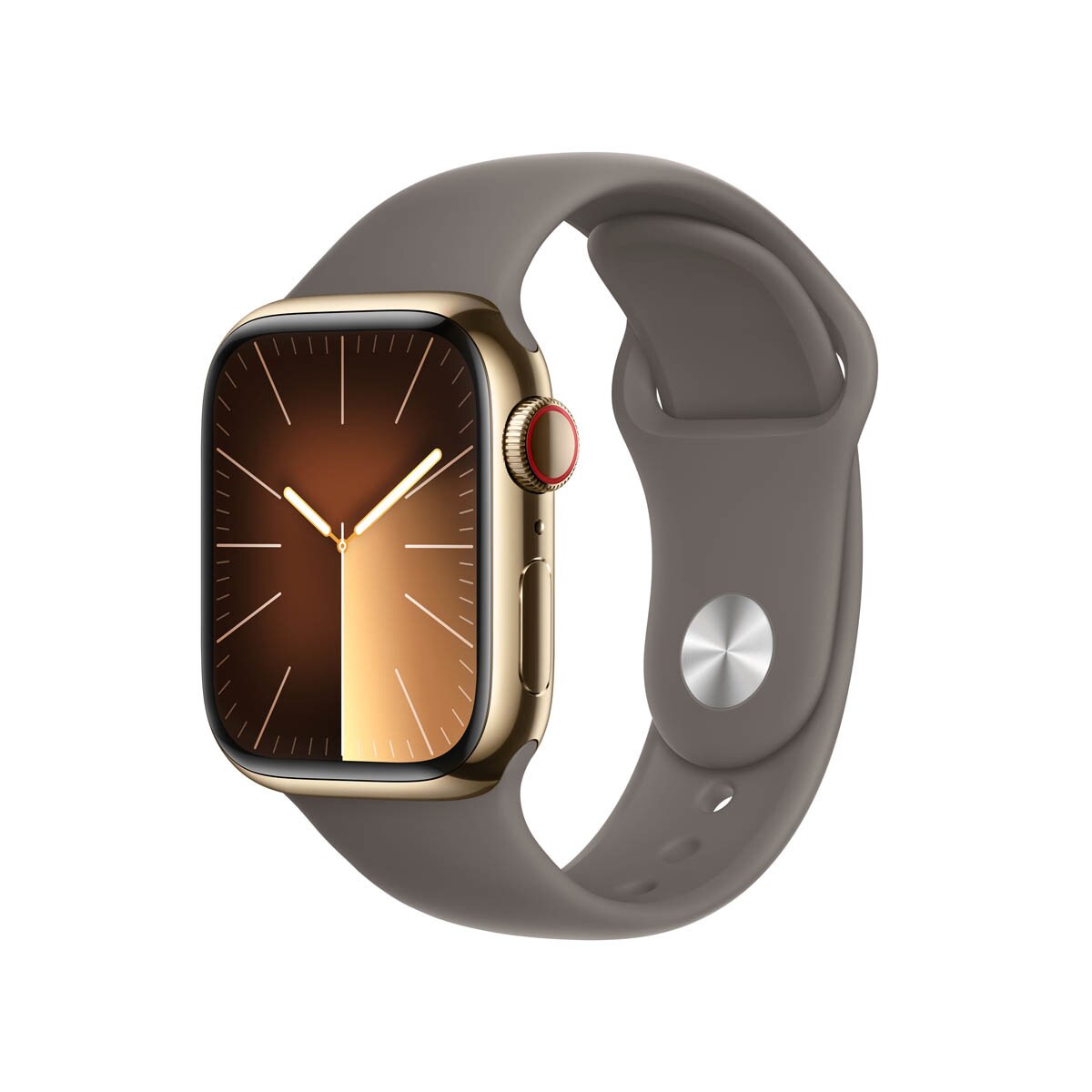 Apple Watch Series 9 GPS + Cellular 41 mm acier inoxydable avec bracelet argile M/L