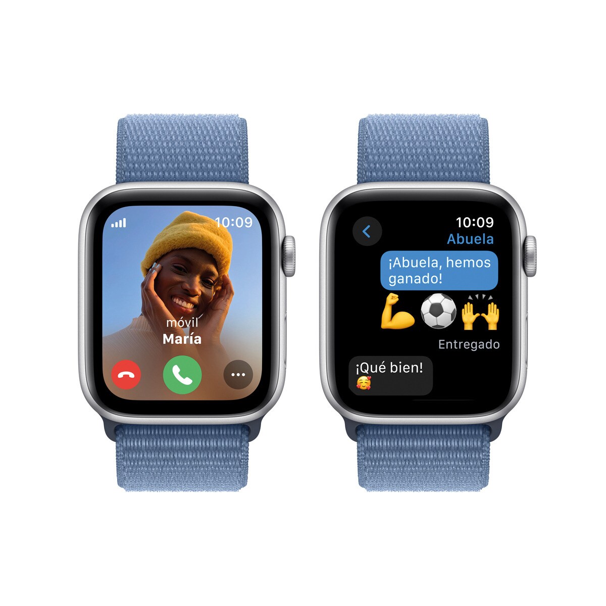 Apple Watch SE2 GPS + Cellular 44 mm Alumínio Prateado com Bracelete Desportiva Azul inverno Prata-3