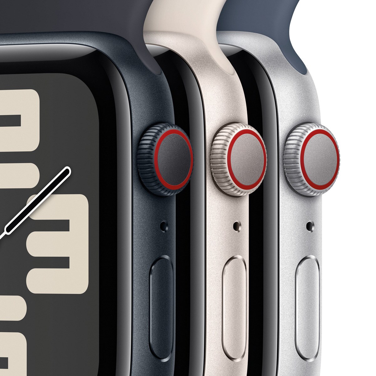 Apple Watch SE2 GPS + Cellular 44 mm Alumínio Prateado com Bracelete Desportiva Azul inverno Prata-4