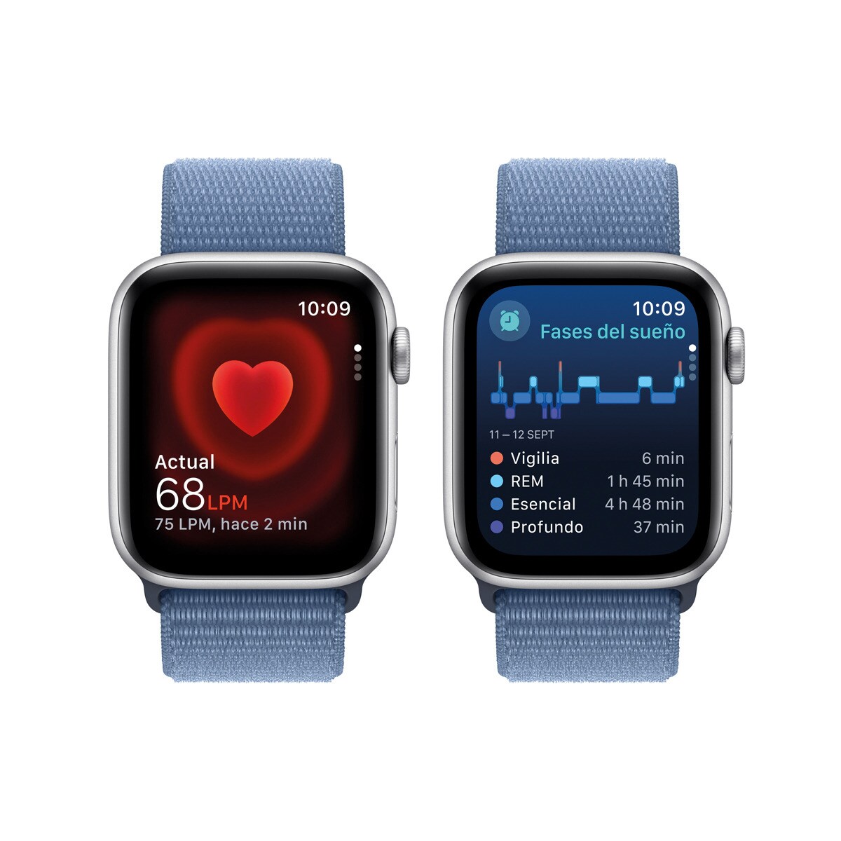 Apple Watch SE2 GPS + Cellular 44 mm Alumínio Prateado com Bracelete Desportiva Azul inverno Prata-5