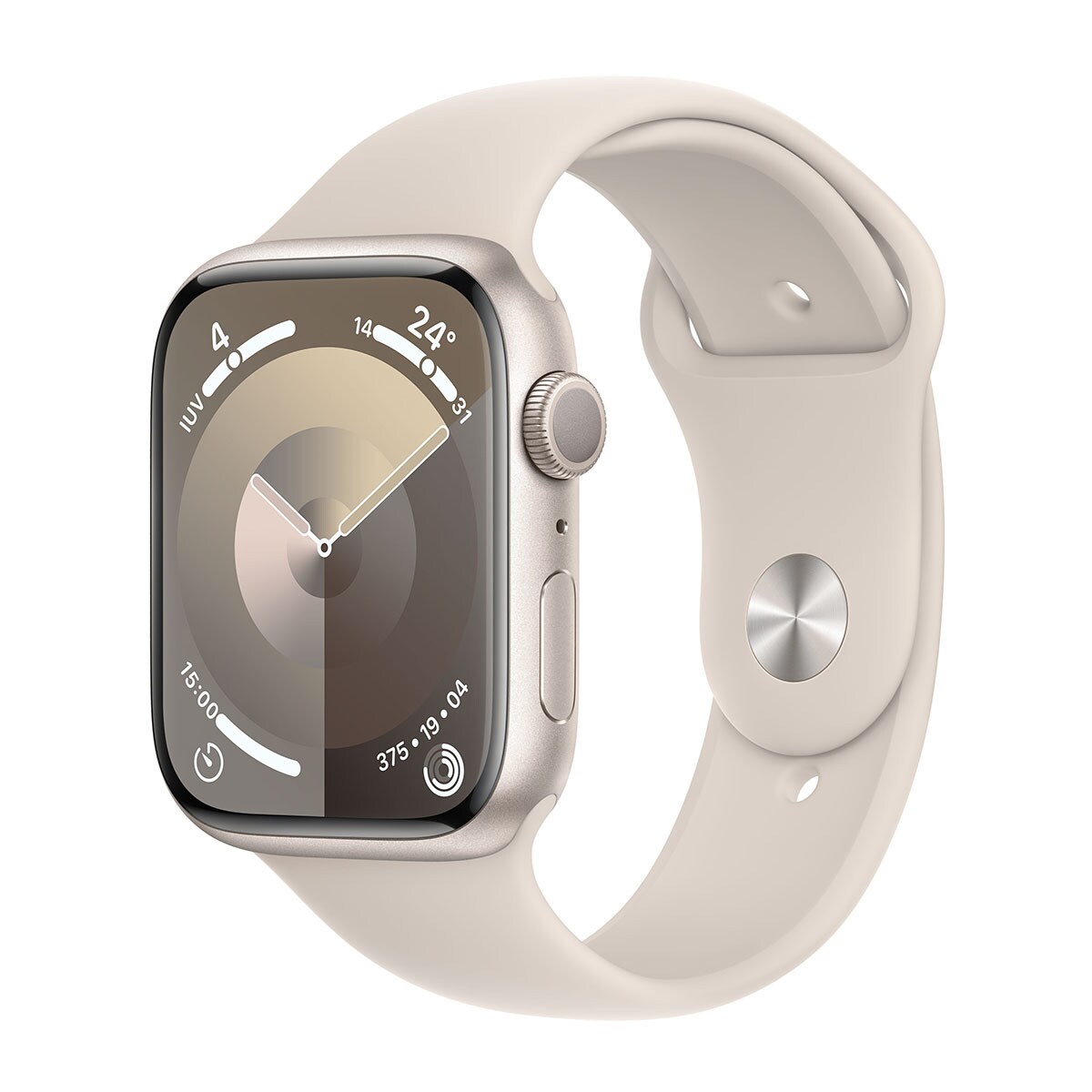 Apple Watch Series 9 GPS 45mm aluminium étoile avec bracelet étoile S/M