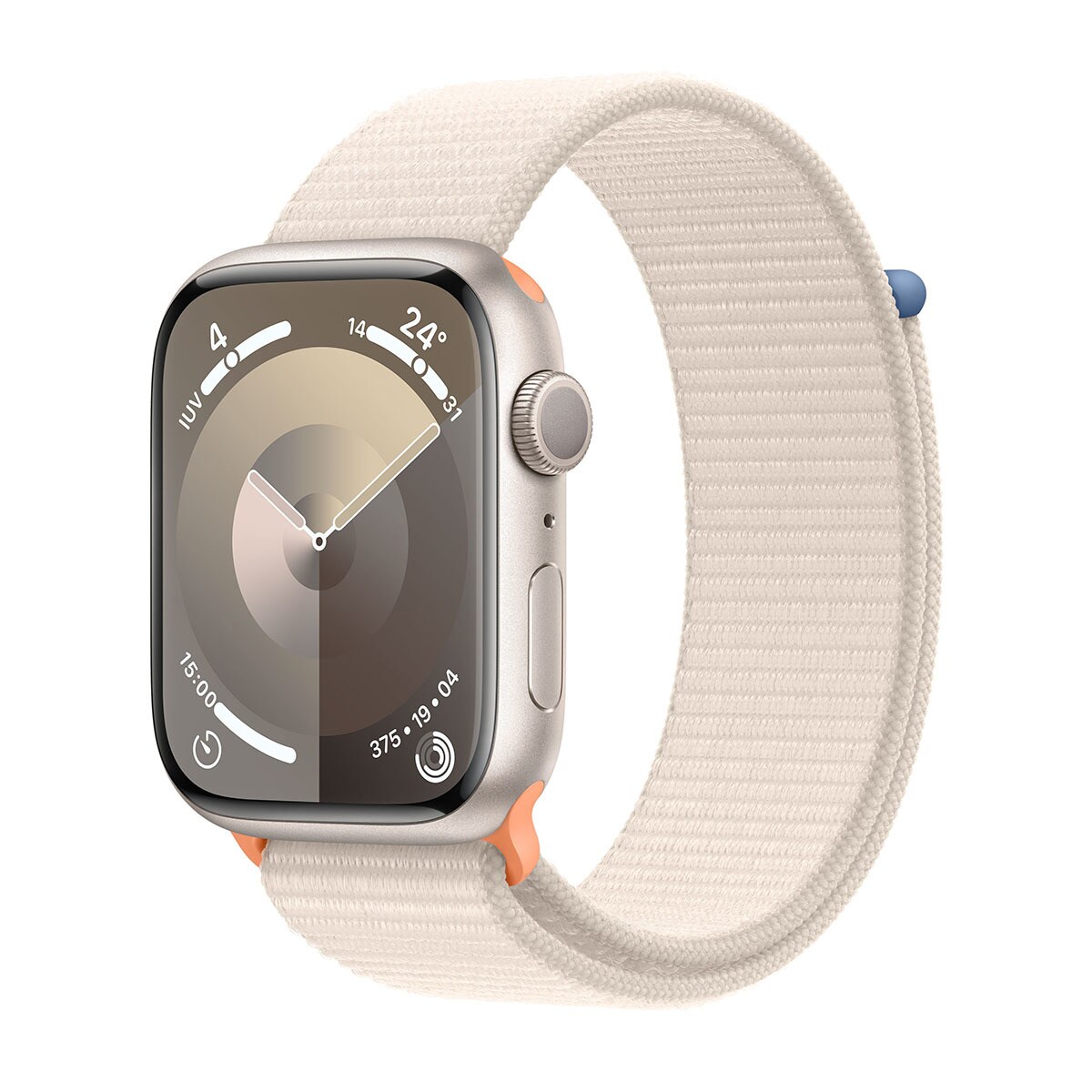 Apple Watch Series 9 GPS 45mm aluminium étoile avec bracelet étoile Sport Loop