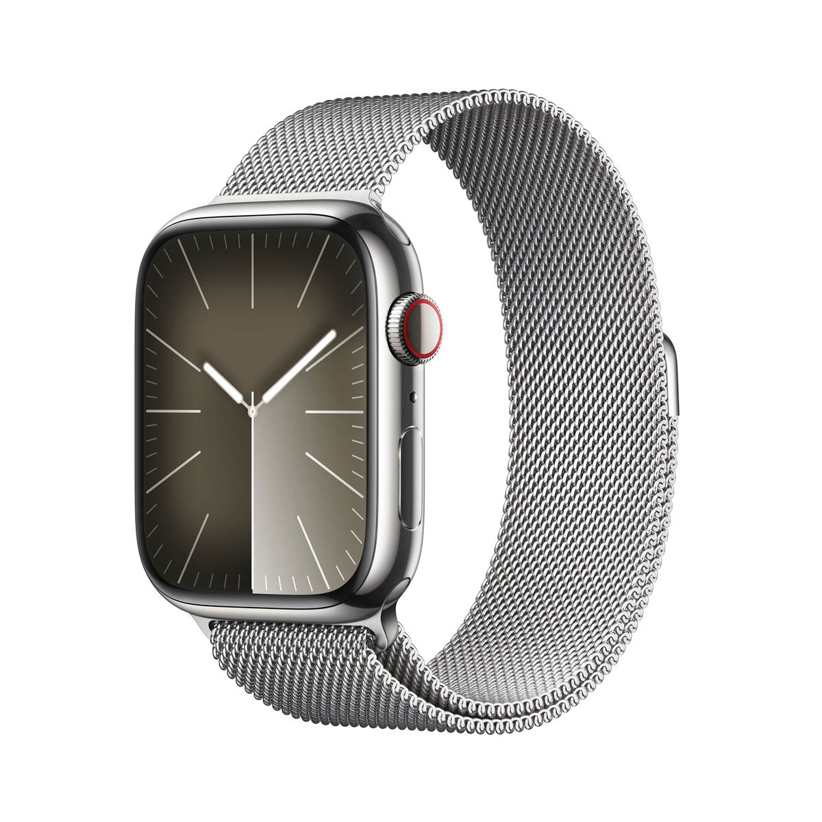 Apple Watch Series 9 GPS + Cellular 45mm acier inoxydable avec bracelet Milanese Loop