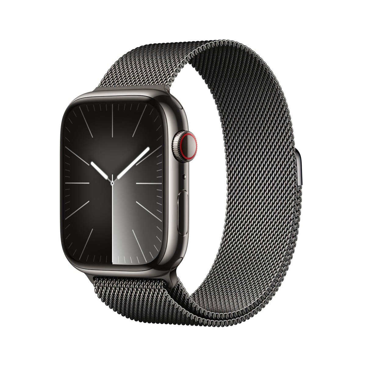 Apple Watch Series 9 GPS + Cellular 45mm acier inoxydable graphite avec bracelet graphite Milanese L