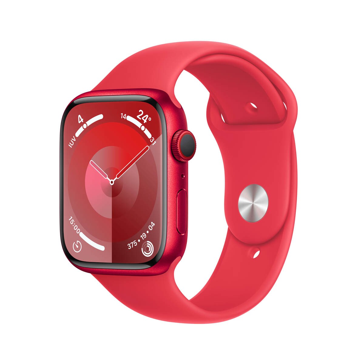 Apple Watch Series 9 GPS 45mm aluminium (PRODUCT)RED avec bracelet (PRODUCT)RED M/L