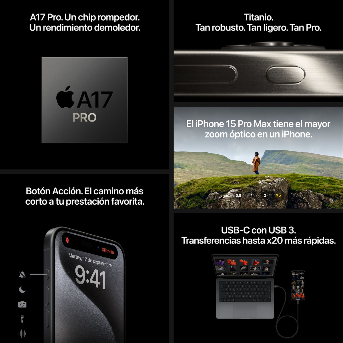 Apple iPhone 15 Pro Max Preto/Titânio-9