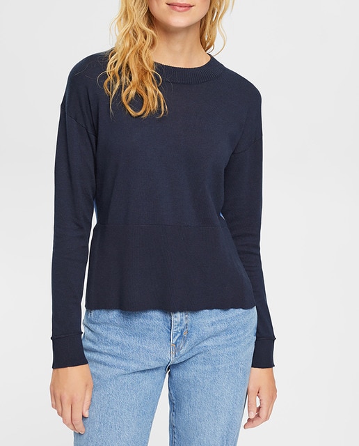 Imagen 0 de Jersey de mujer cuello redondo bicolor