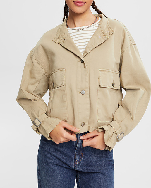Imagen 0 de Chaqueta corta de mujer estilo Field Jacket algodón