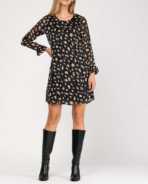 Imagen 0 de Vestido corto con cuello redondo