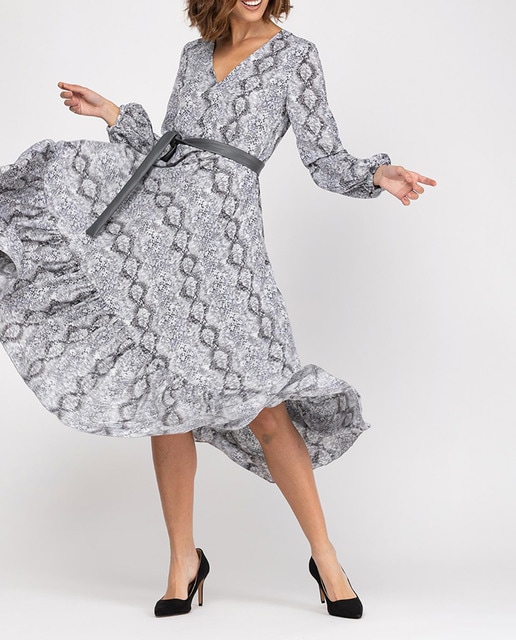 Imagen 0 de Vestido largo cuello en V, Diseño Eva