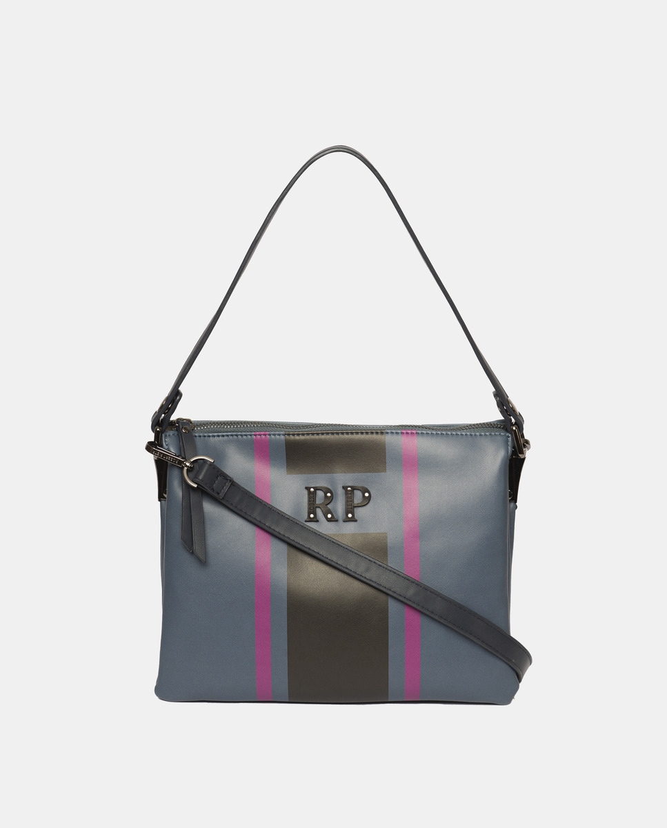 Sac à bandoulière avec initiales en métal