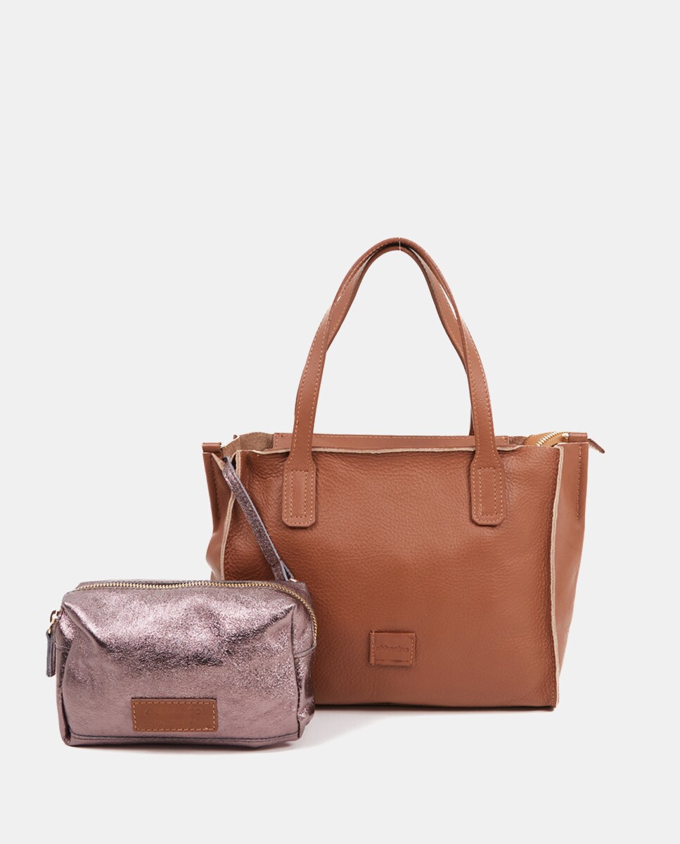 Sac cabas moyen avec pochette amovible