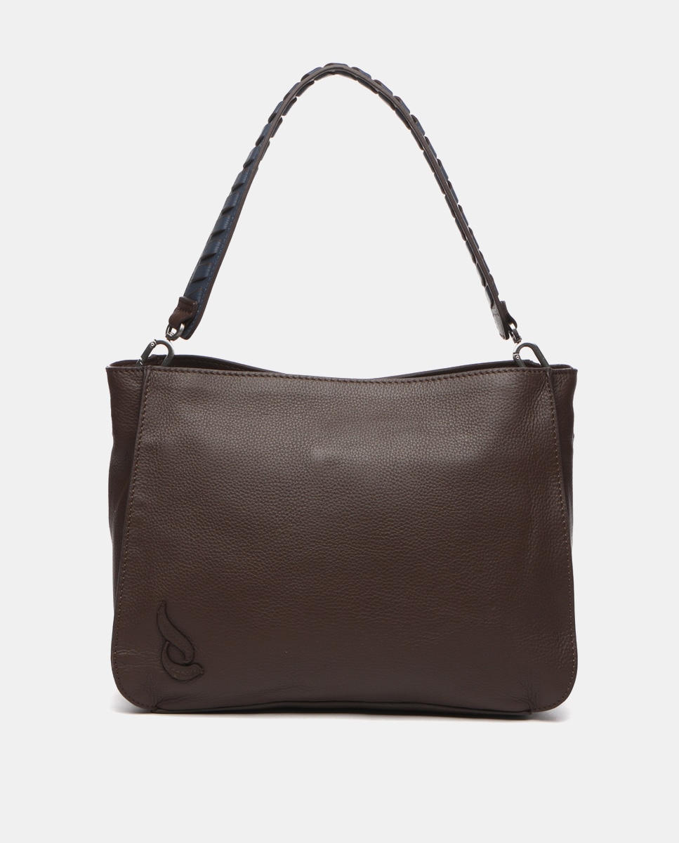 Grand sac hobo zippé à bandoulière amovible