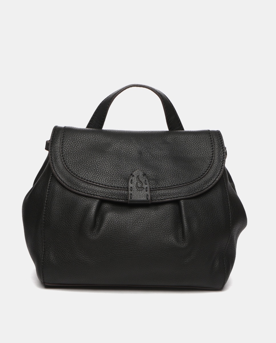 Grand sac à main à rabat et bandoulière amovible