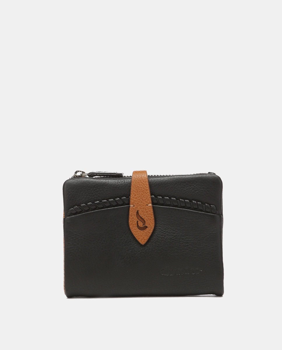 Petite pochette avec logo et détails gravés