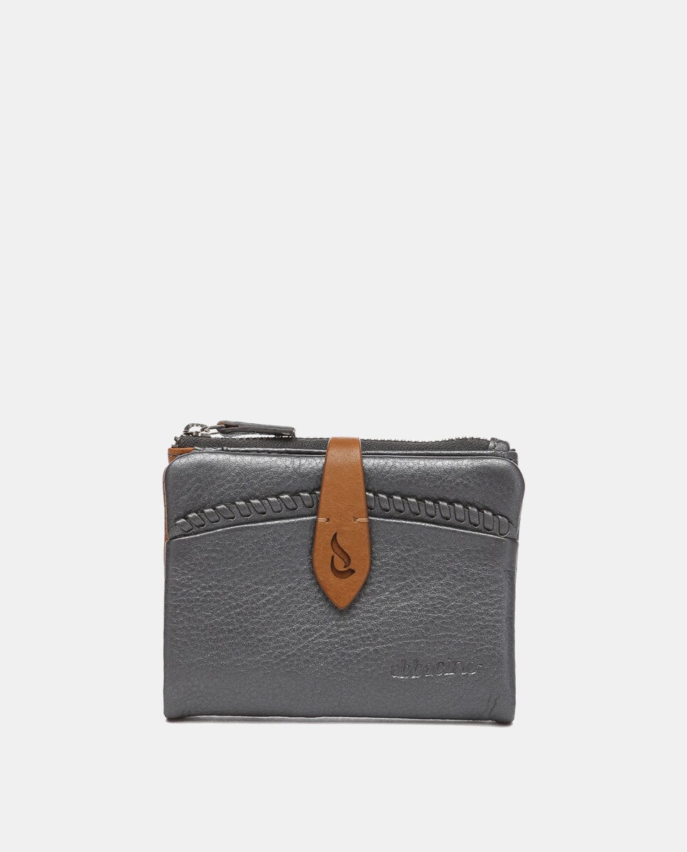 Petite pochette avec logo et détails gravés