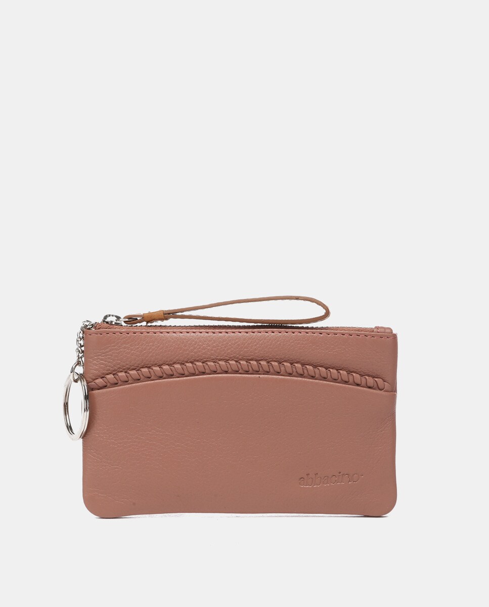 Portemonnaie avec logo et détails gravés