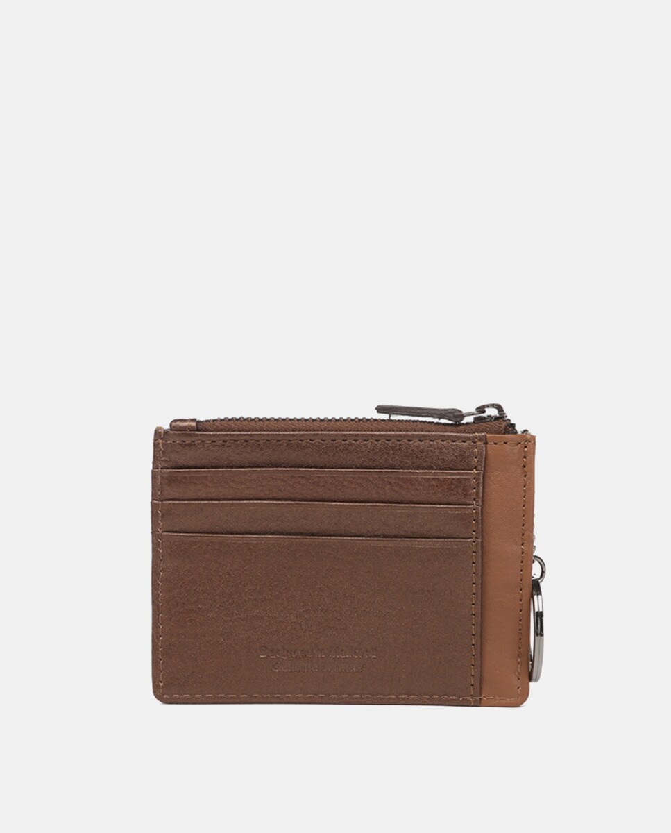 Portecartes avec logo ajouré et portemonnaie