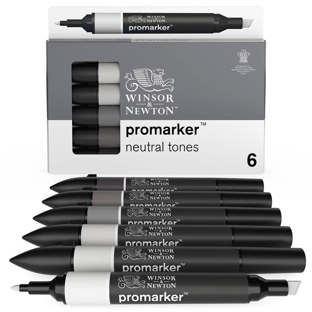 Imagen 0 de Set 6 Rotuladores Promarker Tonos Neutros Winsor&Newton