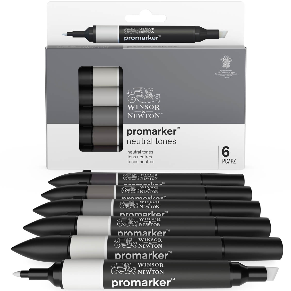 Set 6 Rotuladores Promarker Tonos Neutros Winsor&Newton 11