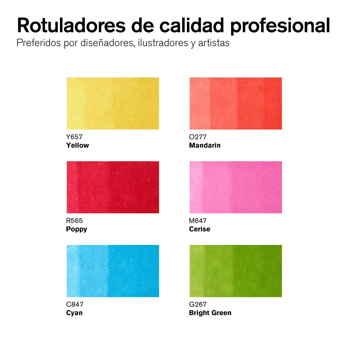 Set 6 Rotuladores Promarker Tonos Vibrantes Winsor&Newton 2