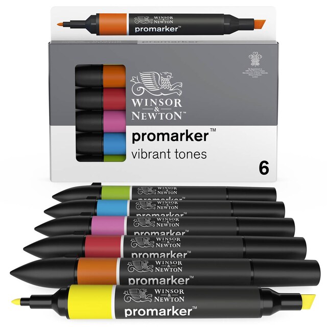 Imagen 0 de Set 6 Rotuladores Promarker Tonos Vibrantes Winsor&Newton