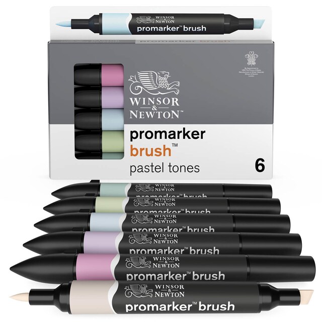 Imagen 0 de Set 6 Rotuladores Brushmarker Tonos Pastel Winsor&Newton