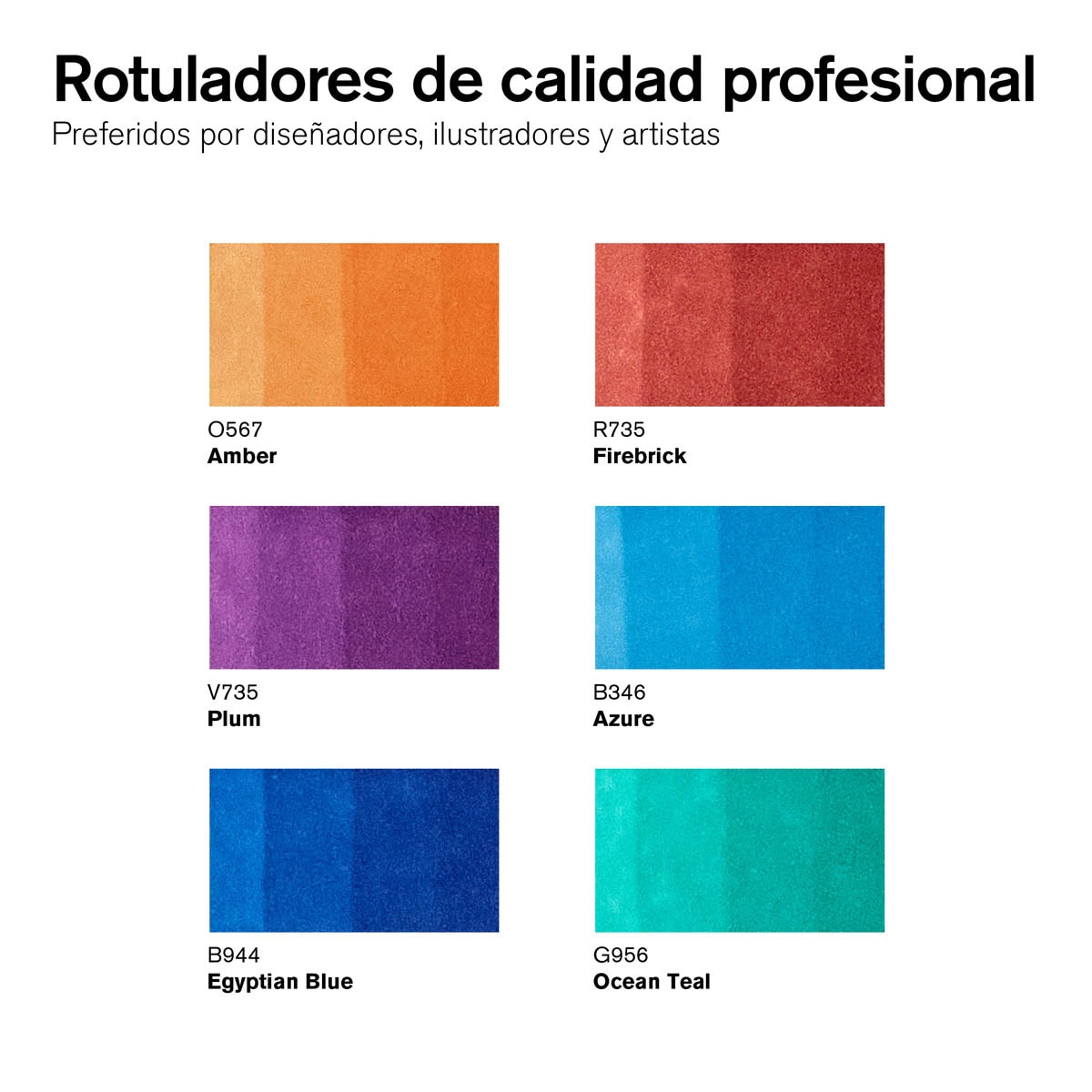 Set 6 Rotuladores Brushmarker Tonos Ricos Winsor&Newton 2