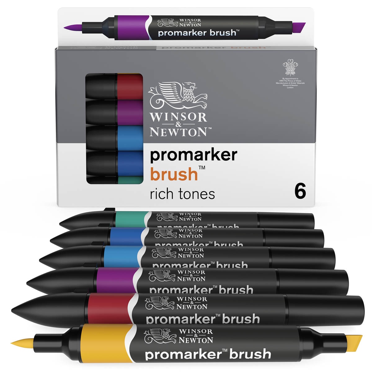 Imagen 0 de Set 6 Rotuladores Brushmarker Tonos Ricos Winsor&Newton