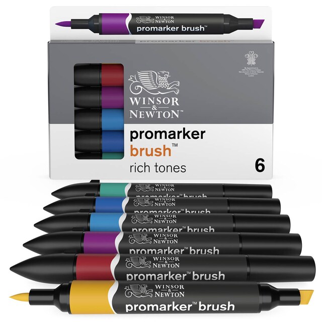 Imagen 0 de Set 6 Rotuladores Brushmarker Tonos Ricos Winsor&Newton