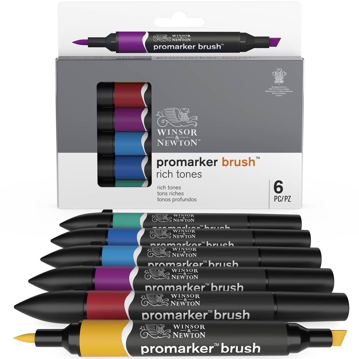 Set 6 Rotuladores Brushmarker Tonos Ricos Winsor&Newton 11