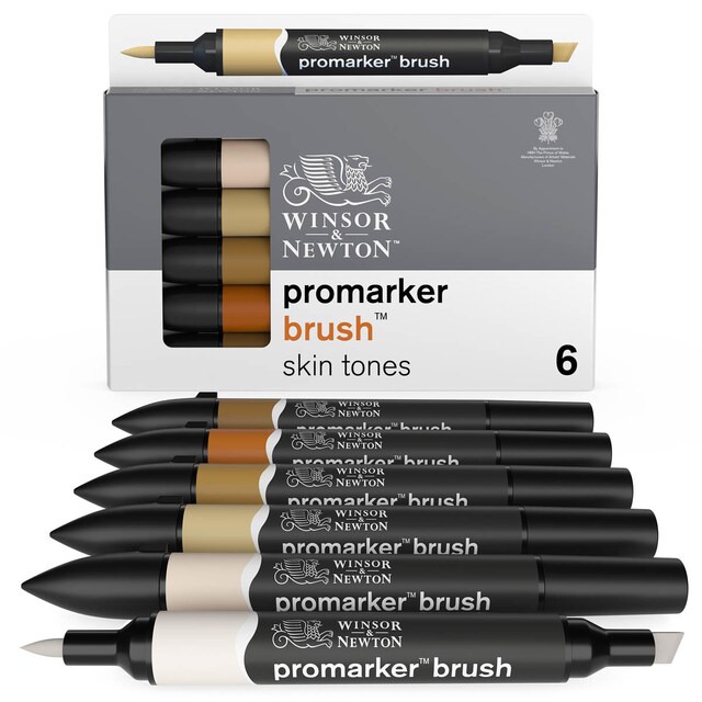 Imagen 0 de Set 6 Rotuladores Brushmarker Tonos Piel Winsor&Newton