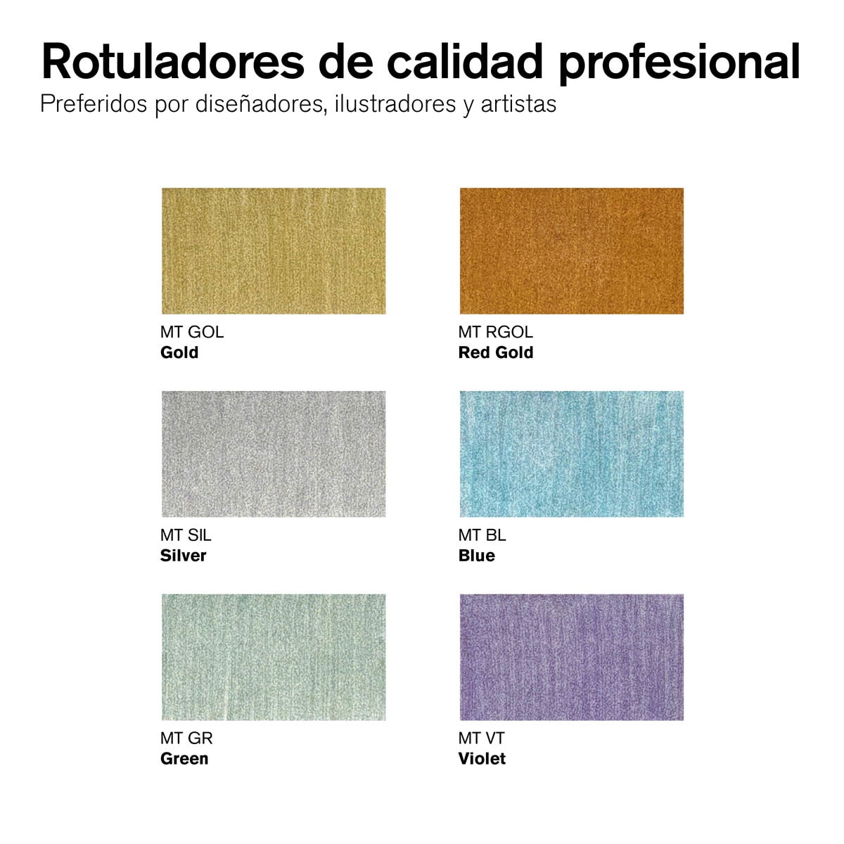Set 6 Rotuladores Metalic Marker Winsor&Newton 2