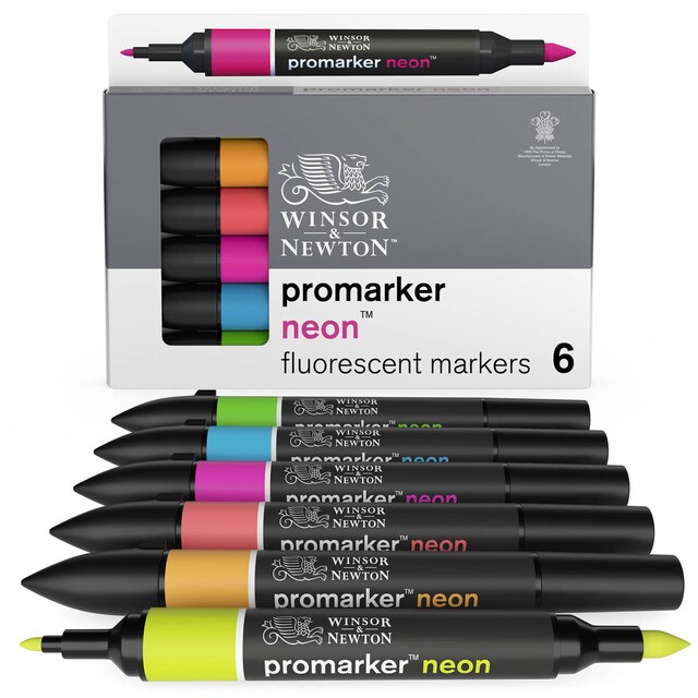 Imagen 0 de Set 6 Rotuladores Neon Marker Winsor&Newton
