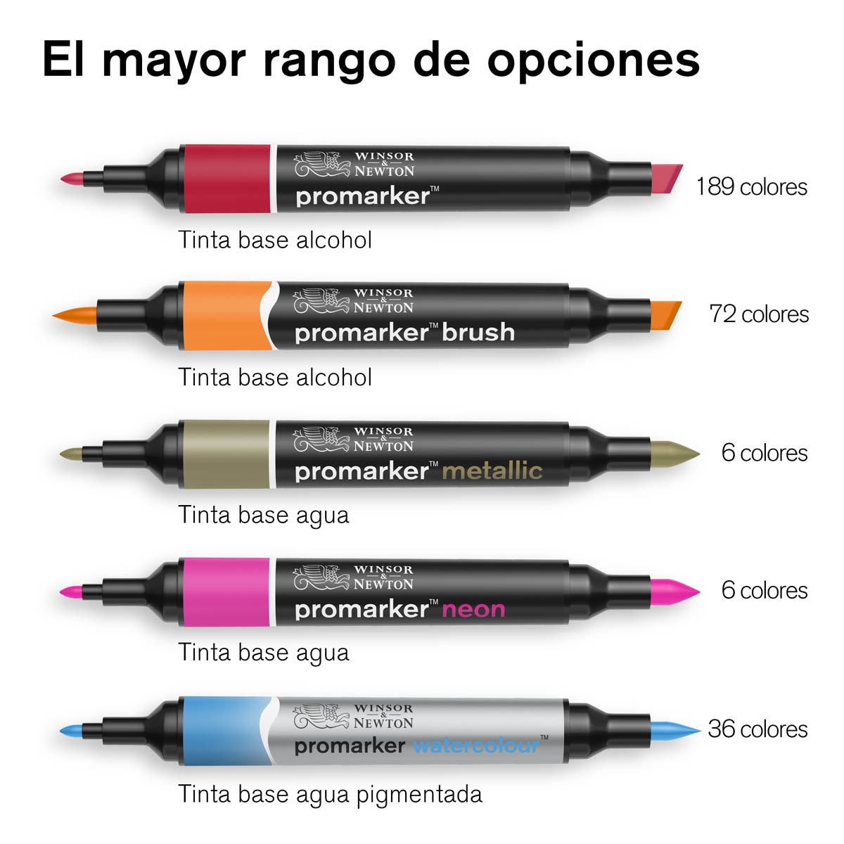Set 6 Rotuladores Neon Marker Winsor&Newton 9
