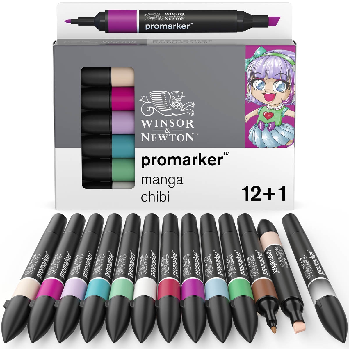 Set 12+1 Rotuladores Promarker Manga Chibi Winsor&Newton 1
