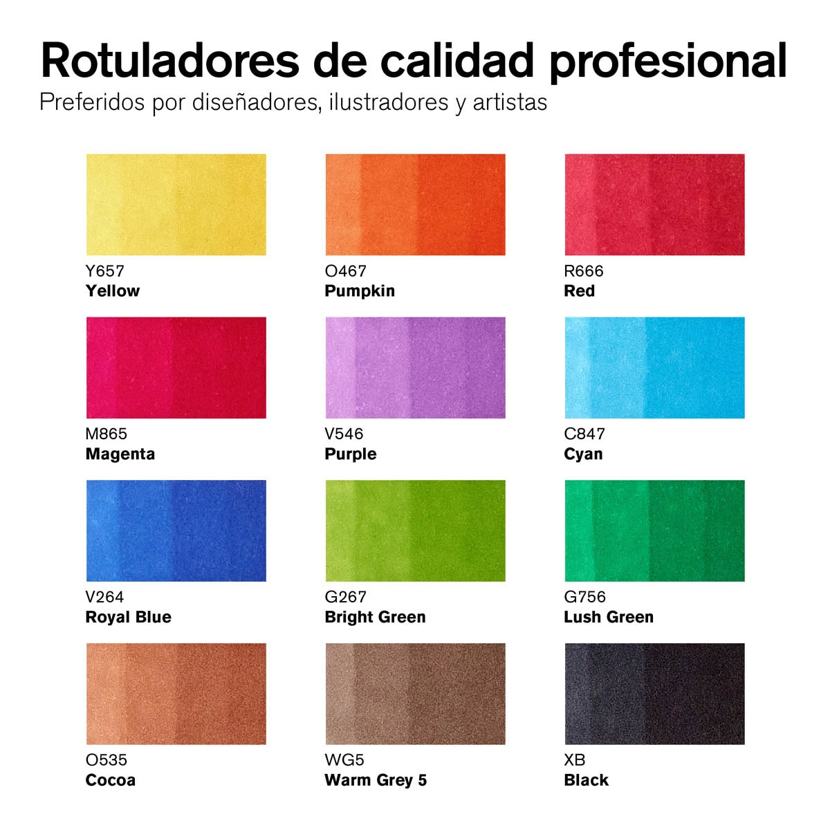 Conjunto de 12 marcadores Brushmarker tons vibrantes Winsor&Newton 2