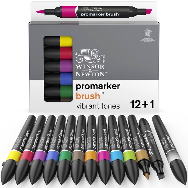 Imagen 0 de Set 12 Rotuladores Brushmarker Tonos Vibrantes Winsor&Newton
