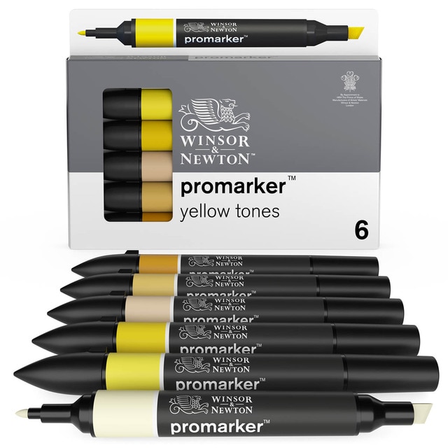 Imagem 0 de Conjunto de 6 marcadores Promarker amarelos