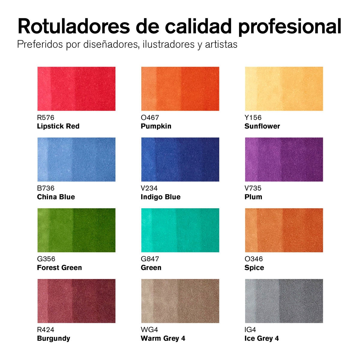 Conjunto de 12 Canetas de feltro Promarker Tons Tattoo - Multicolor Multicolor-2