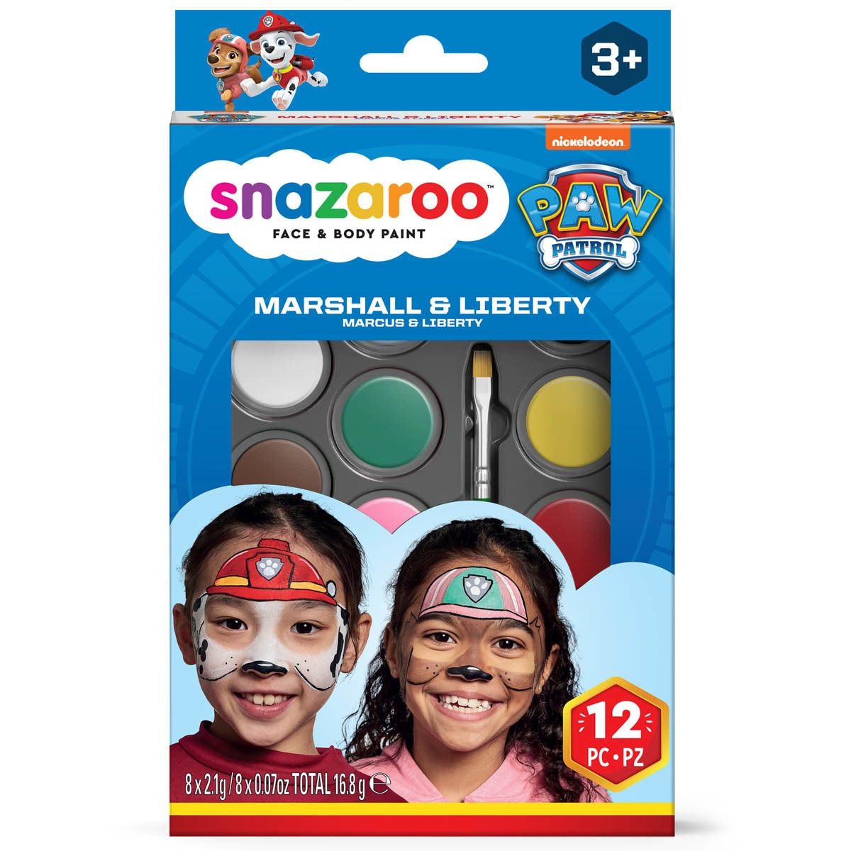 Set maquillaje pintura facial Paw Patrol Marshall&Liberty Snazaroo 2