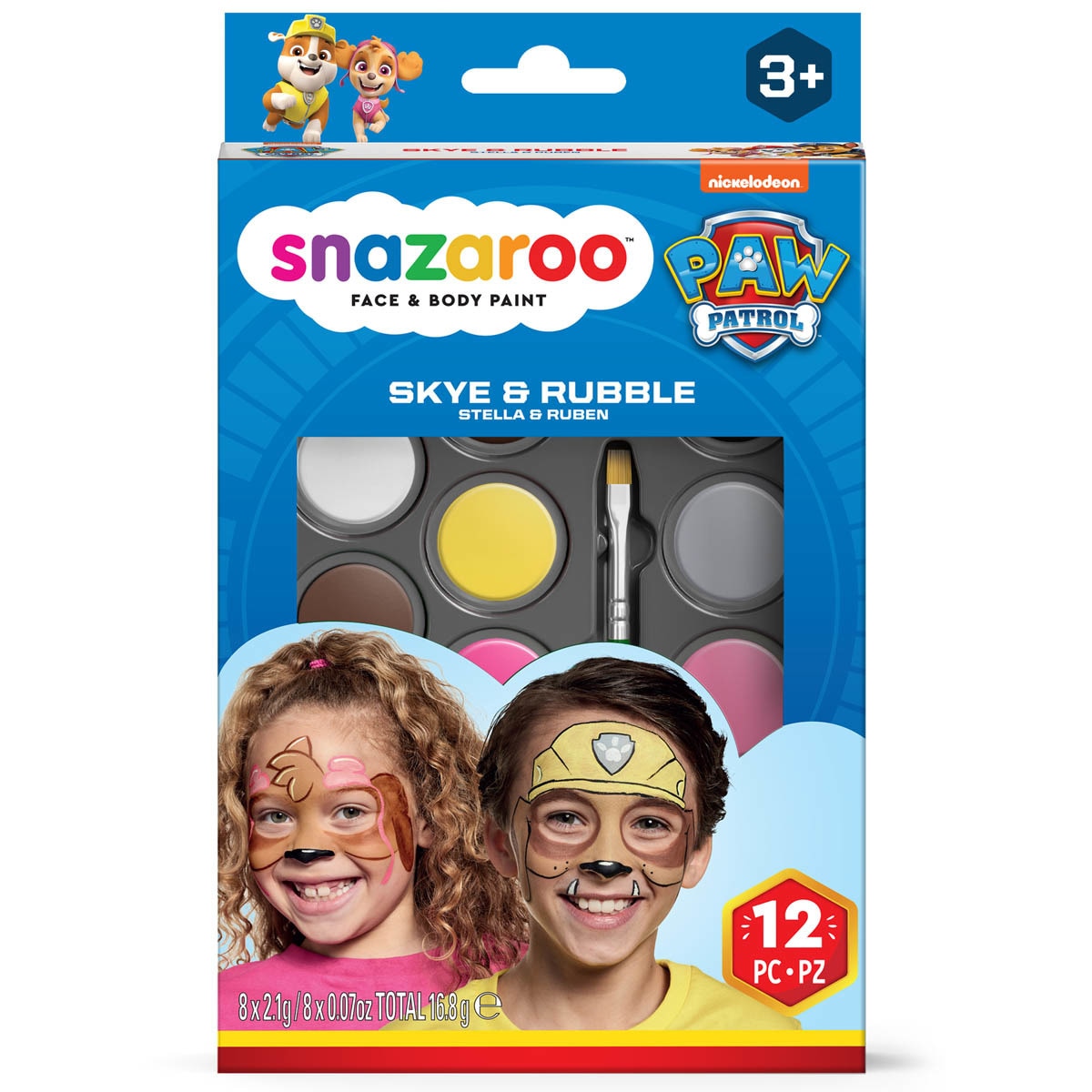 Set maquillaje pintura facial Paw Patrol Skye&Rubble Snazaroo 2