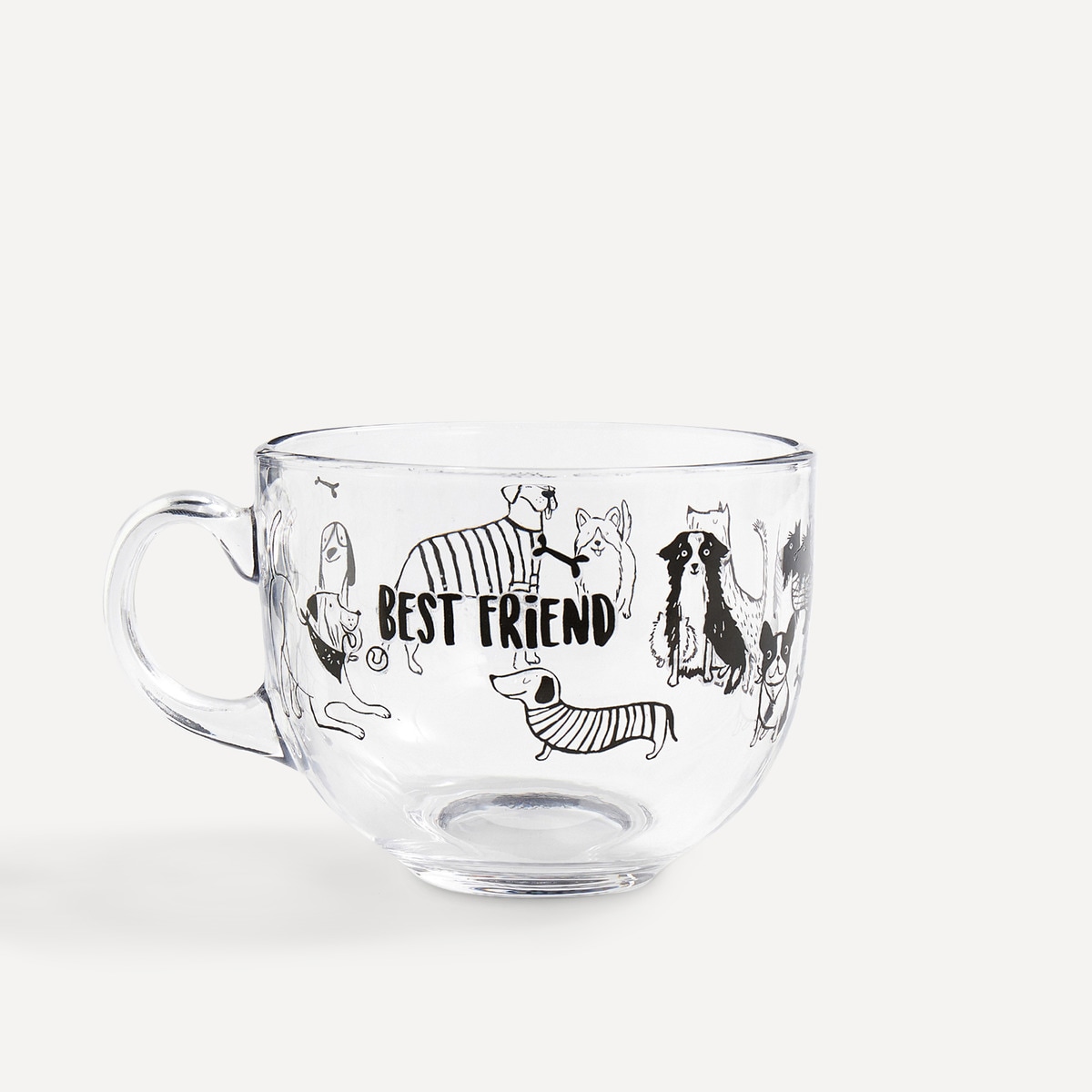 Caneca Cães Animais de Estimação Transparente-1
